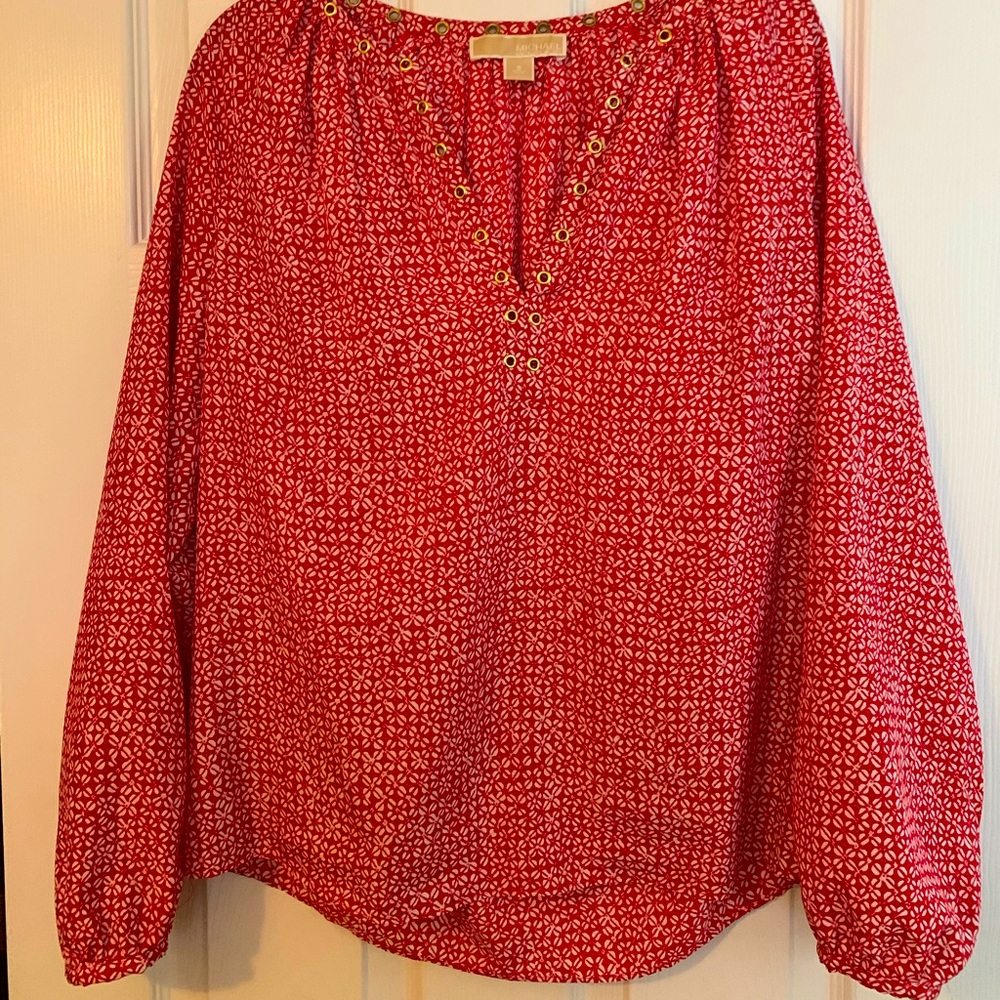 Michael Kors long sleeve silk blouse